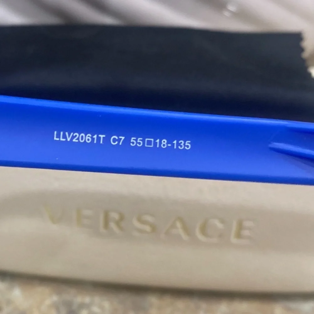 Versace 19.69 Royal Blue Sunglasses – Model LLV2061T C7 55-18-135 NWT